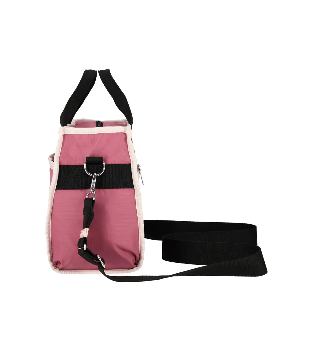 Large East/West Top Handle Tote<br>Mauve/Peach Blush/ Black