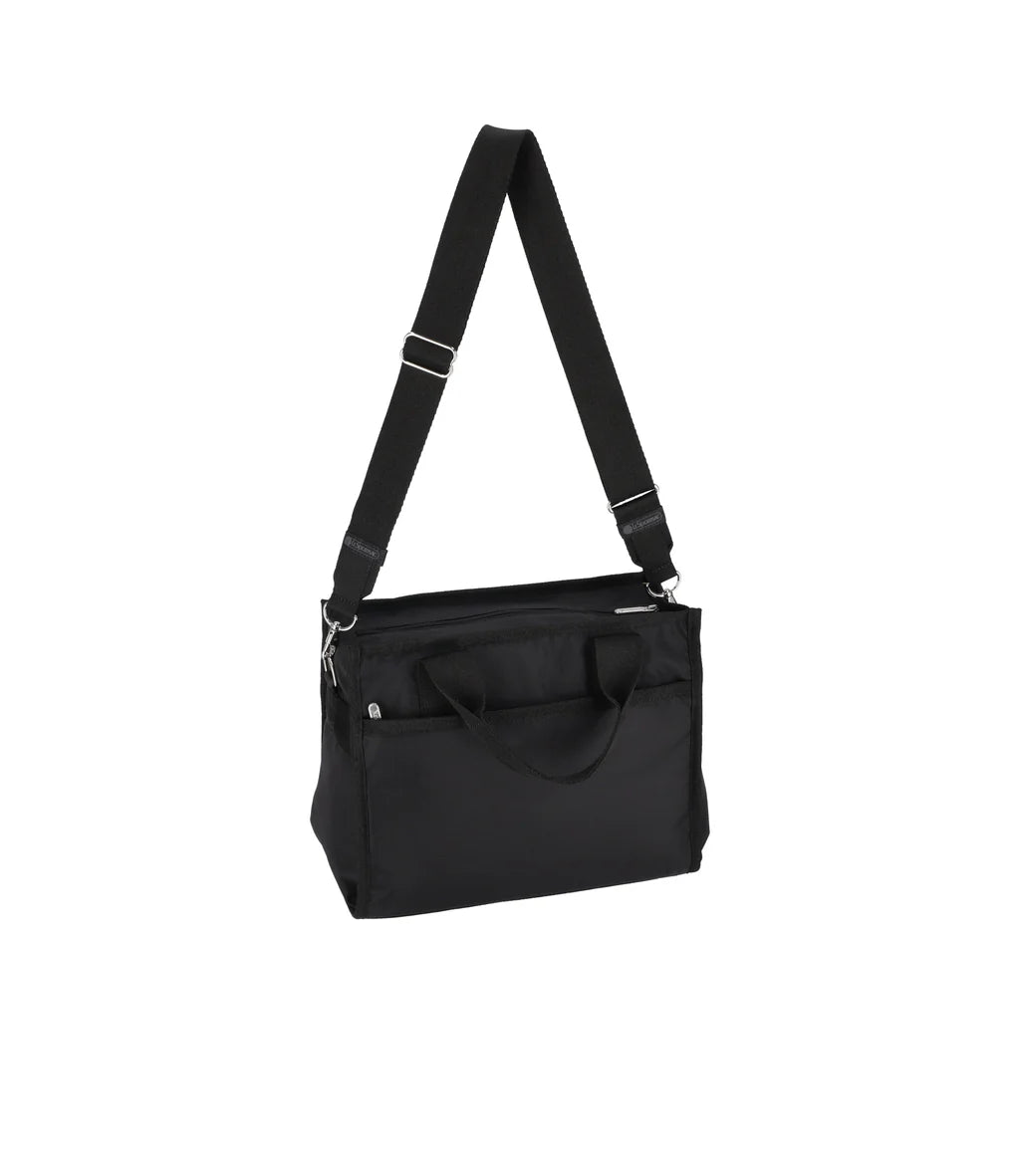 Large East/West Top Handle Tote<br>Recycled Black