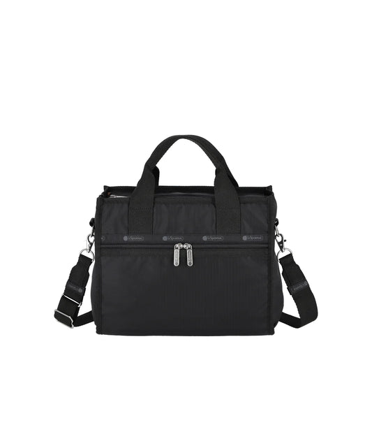 Large East/West Top Handle Tote<br>Recycled Black