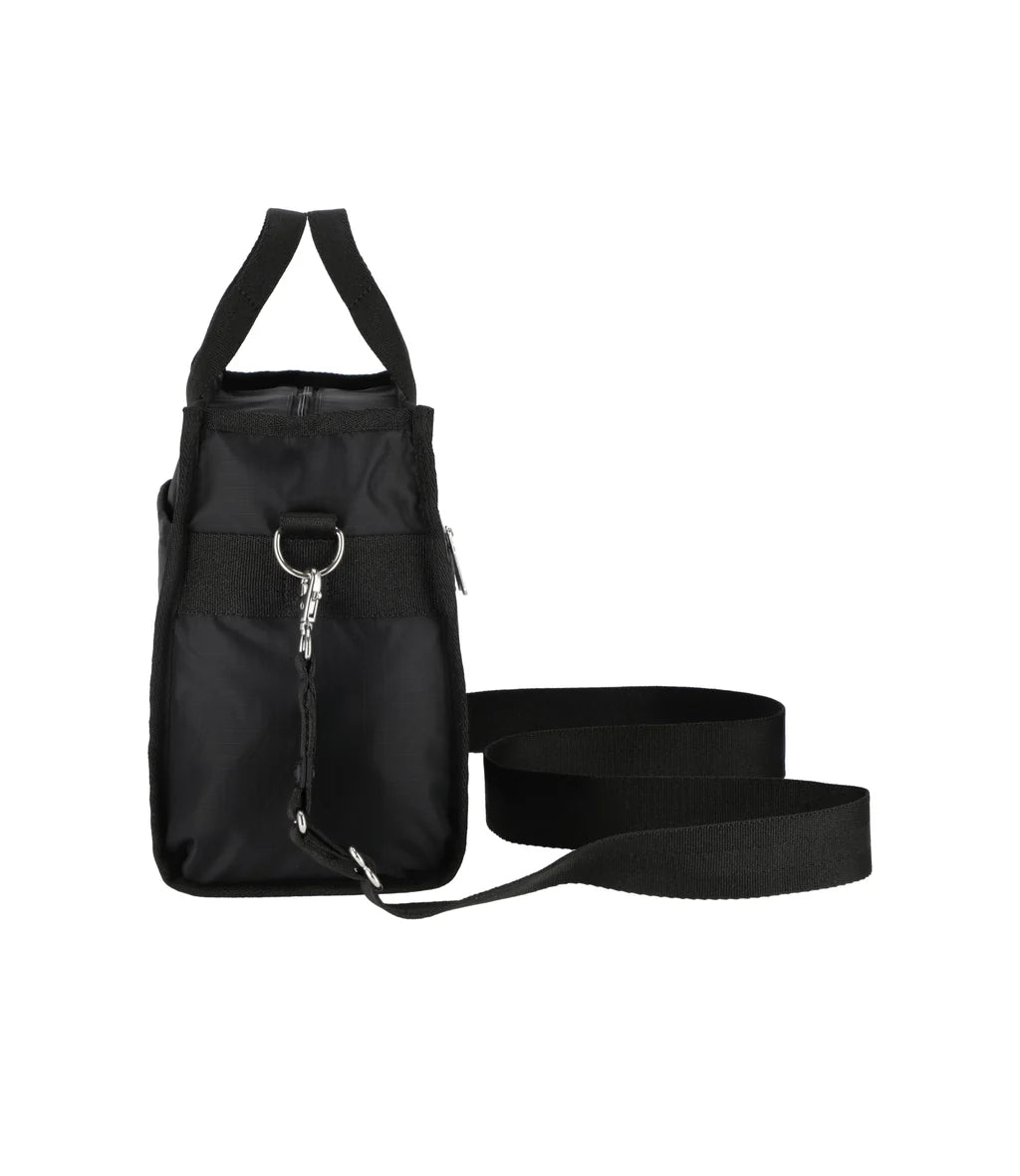 Large East/West Top Handle Tote<br>Recycled Black