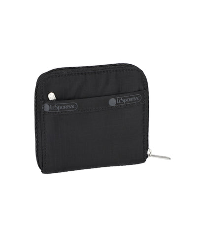 Compact Zip Wallet<br>Recycled Black