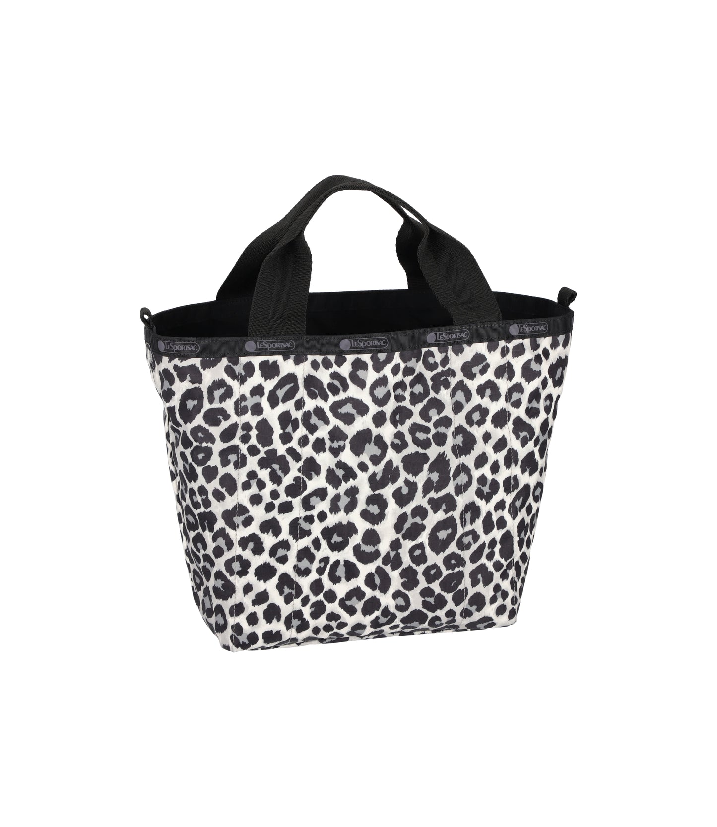 Small Reversible Pocket Tote<br>2 Way Neutral Leopard/Black