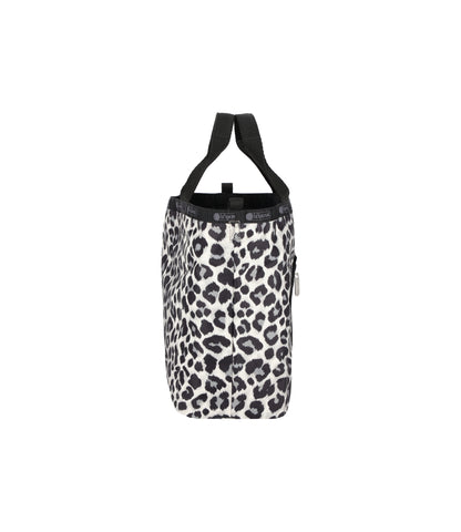 Small Reversible Pocket Tote<br>2 Way Neutral Leopard/Black