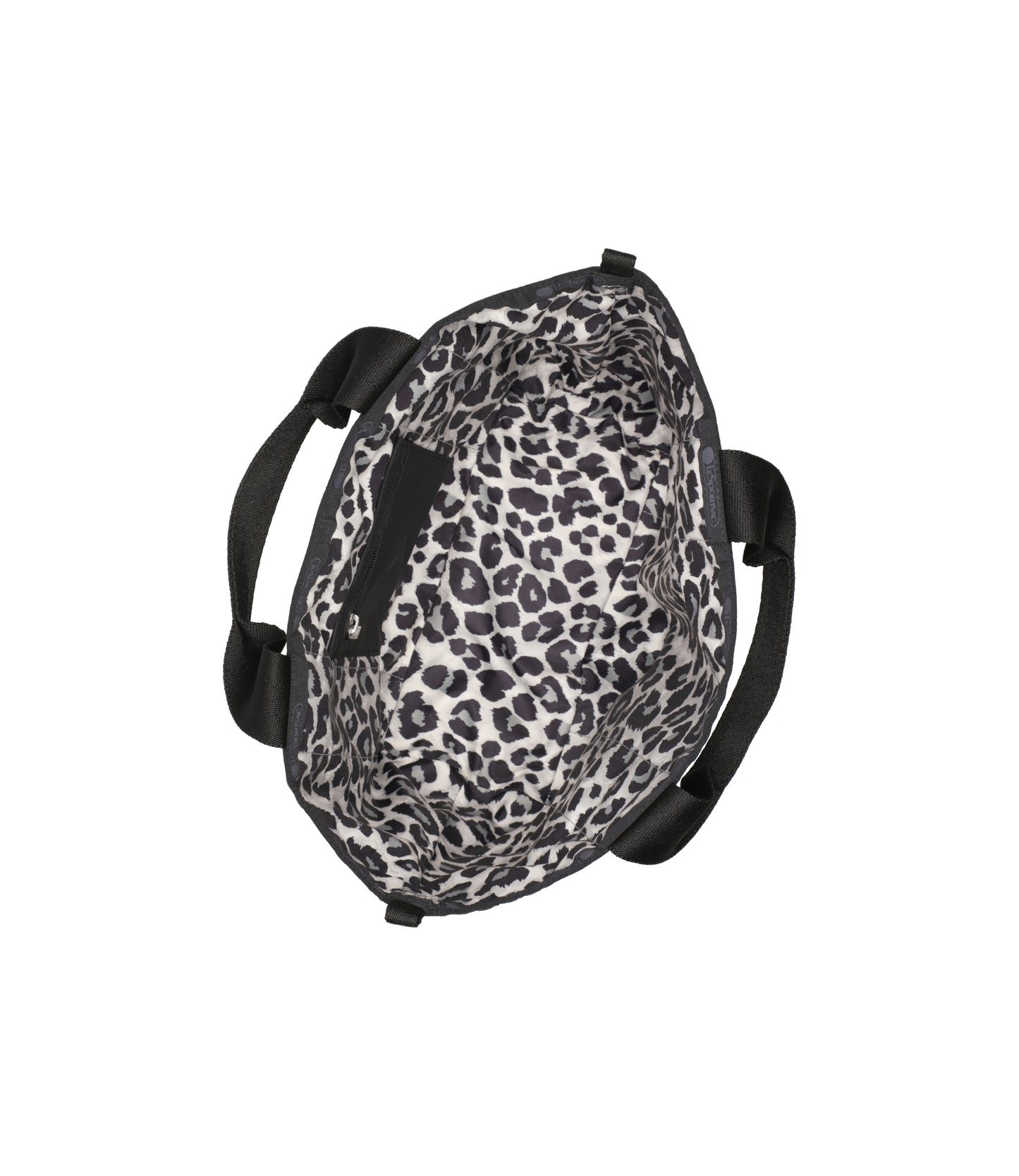 Small Reversible Pocket Tote<br>2 Way Neutral Leopard/Black