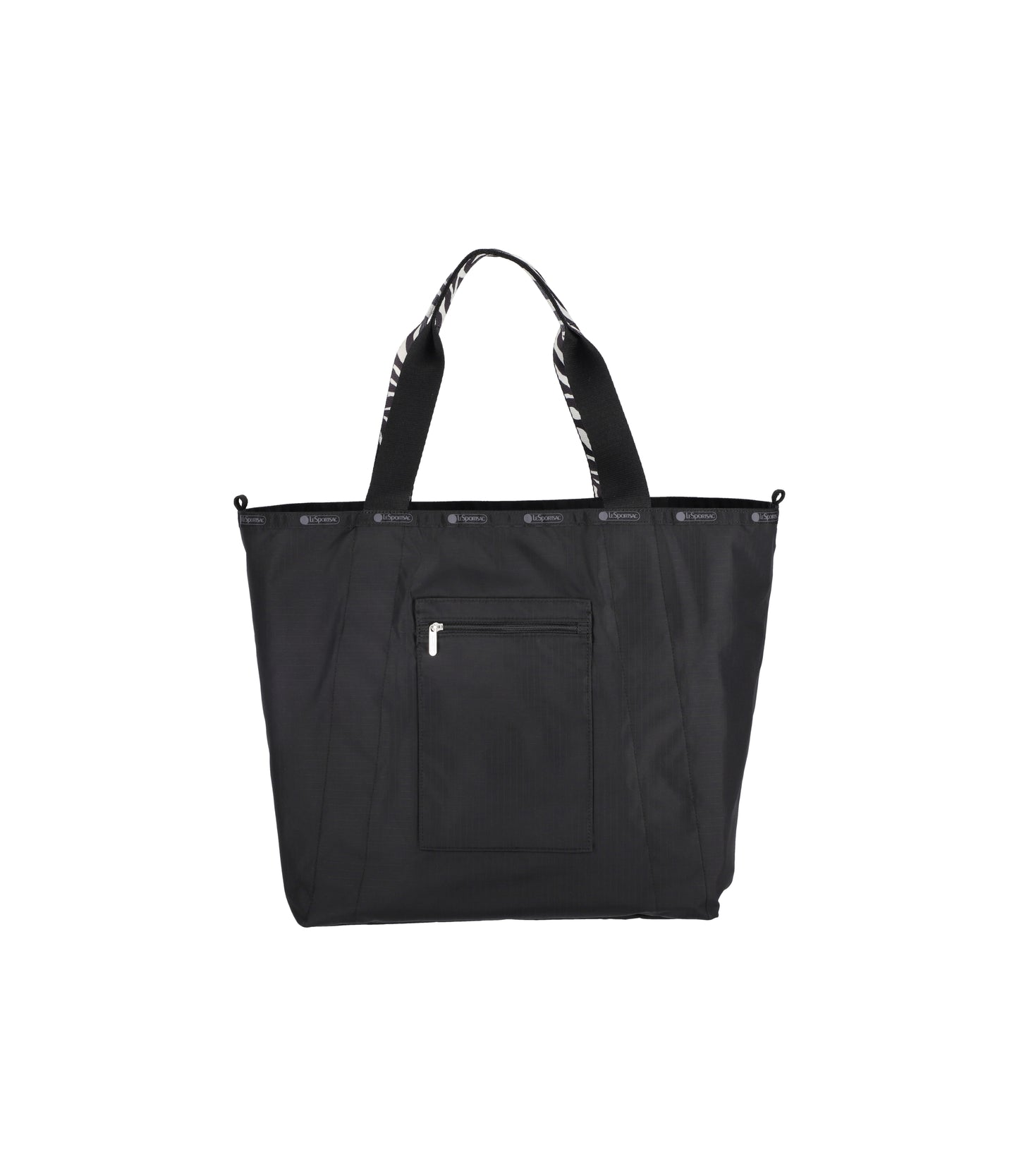 Large Reversible Poket Tote<br>2 Way Zebra Webbed Logo