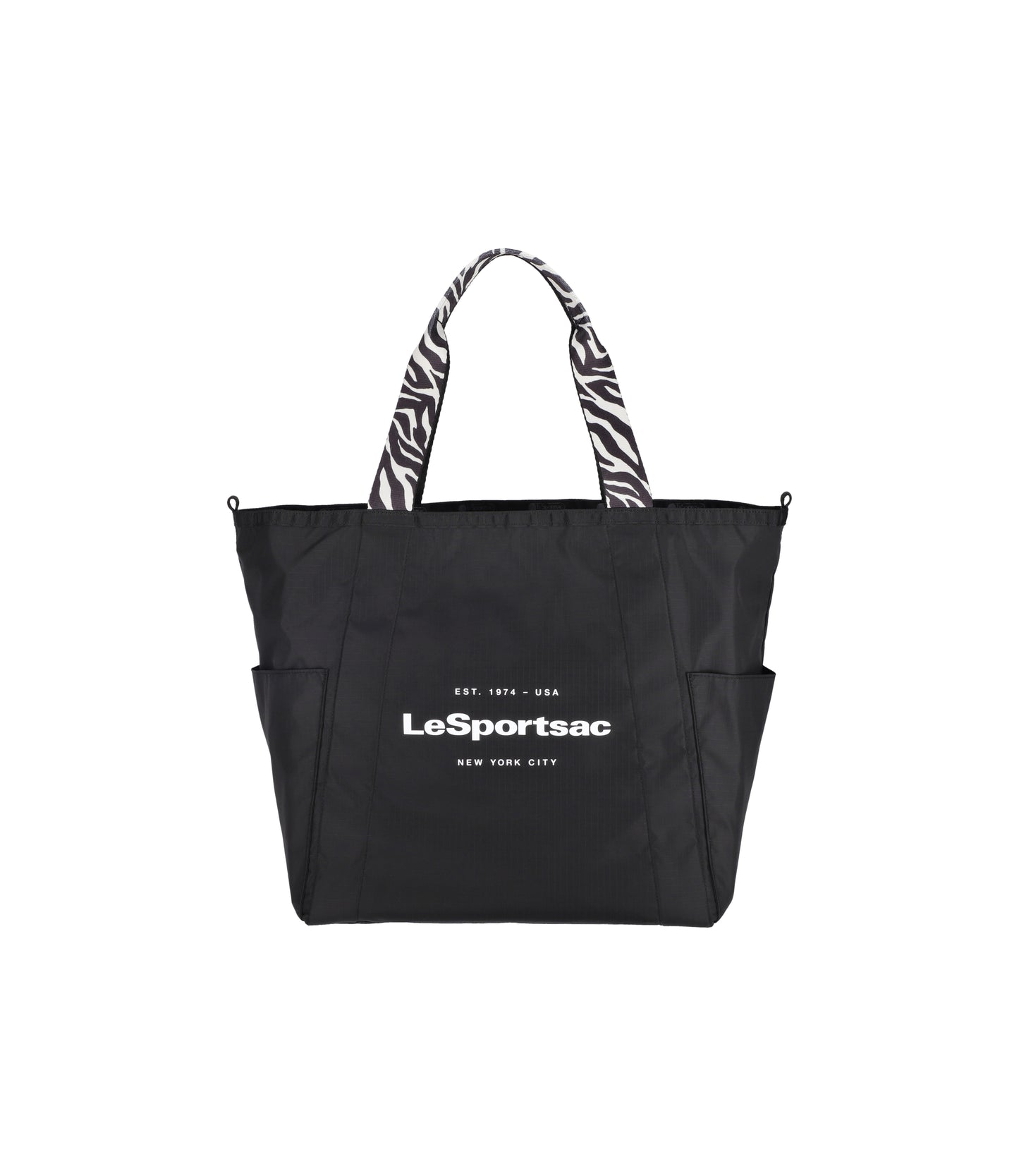 Large Reversible Poket Tote<br>2 Way Zebra Webbed Logo