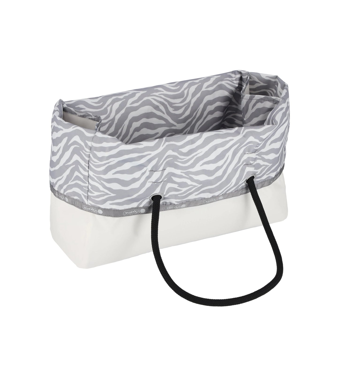 Large 2 Way Tote<br>Alloy Zebra/ Meringue