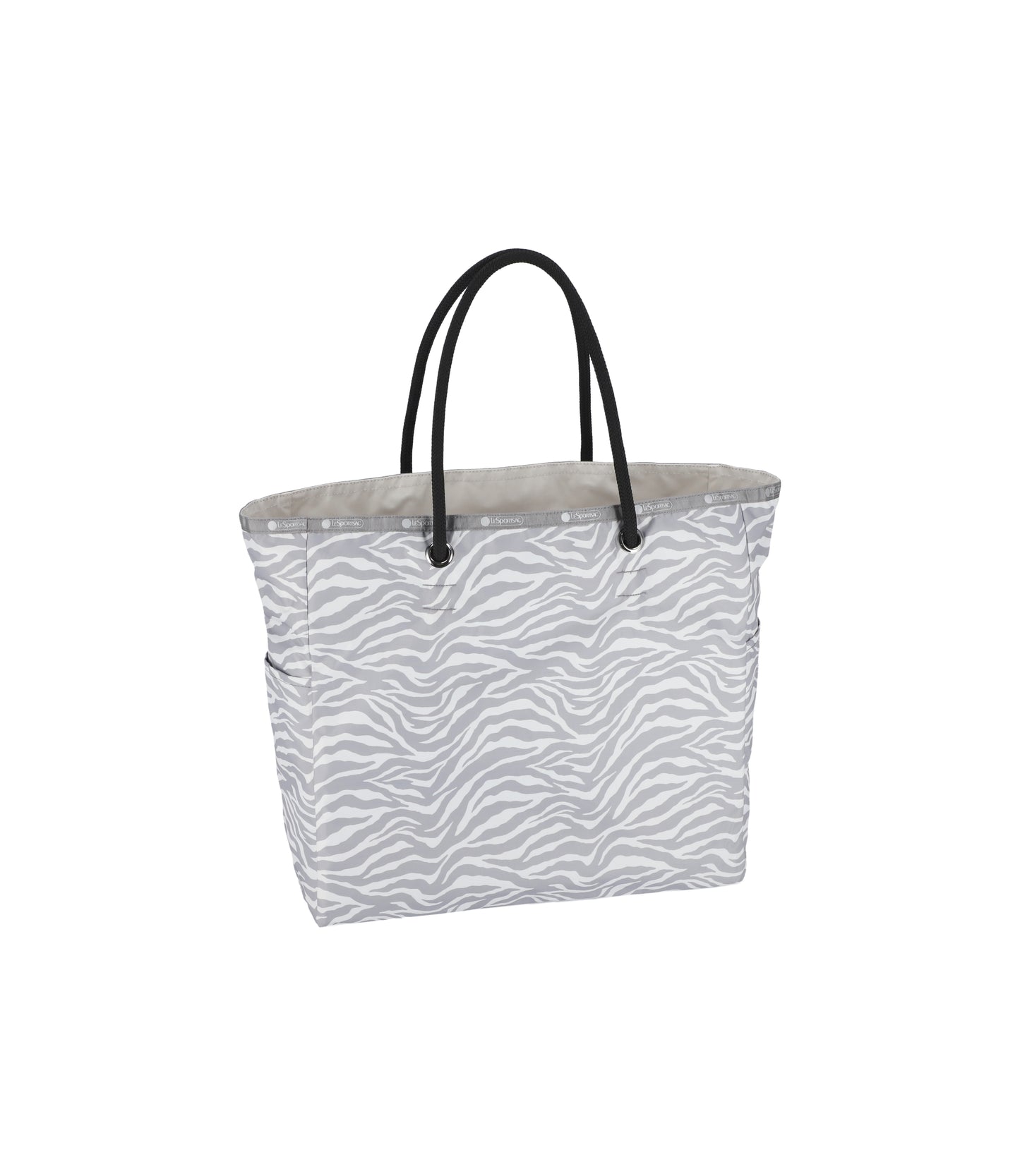 Large 2 Way Tote<br>Alloy Zebra/ Meringue