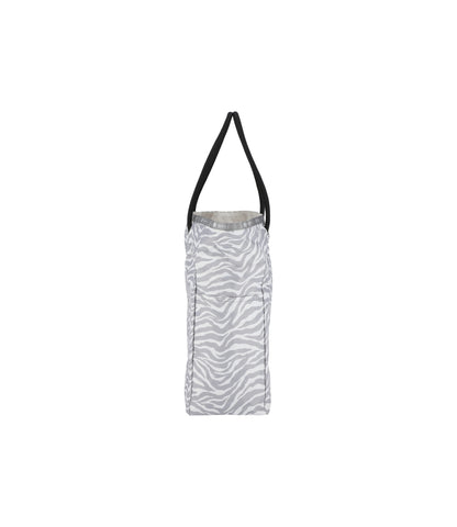 Large 2 Way Tote<br>Alloy Zebra/ Meringue