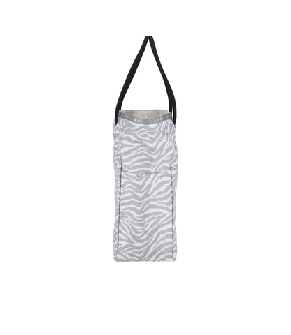 Large 2 Way Tote<br>Alloy Zebra/ Meringue