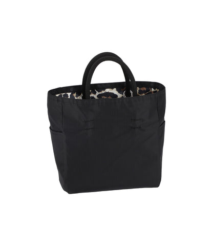 Medium 2 Way Tote<br>Flaxen Leopard/ Black