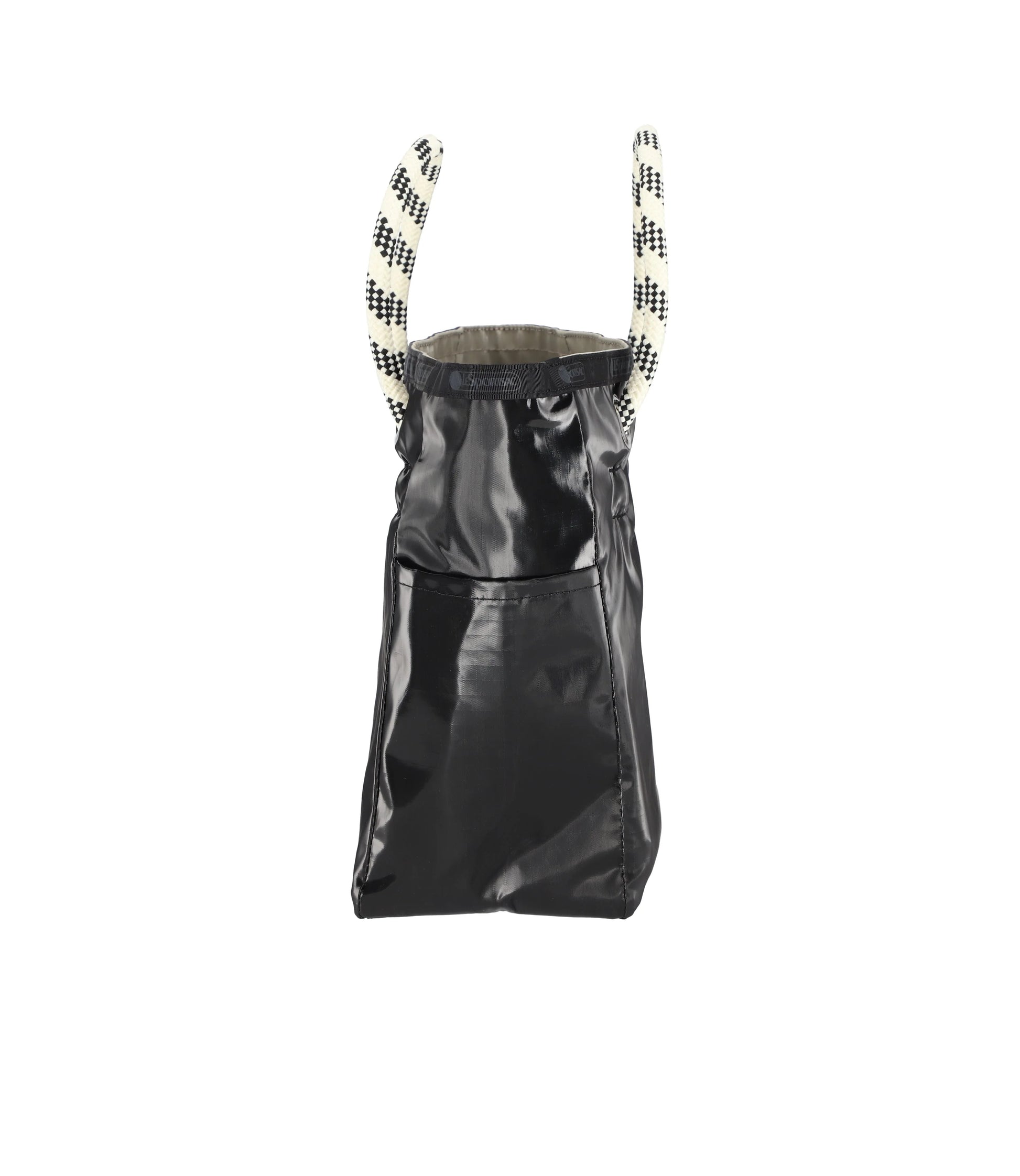 ★LeSportsac★ Black/Fossil Shine Medium Two-Way Tote Bag [1 LeSportsac Medium 2 Way Tote 2Way Black/ Fossil Shine