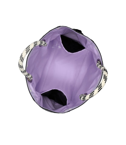 Medium 2 Way Tote<br>Lilac/ Black Shine