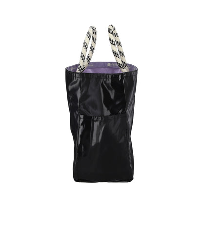 Medium 2 Way Tote<br>Lilac/ Black Shine