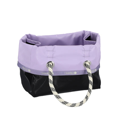 Medium 2 Way Tote<br>Lilac/ Black Shine