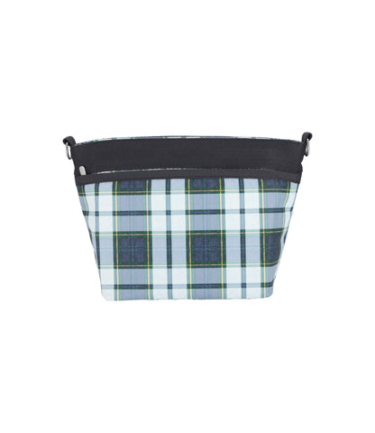 Small Bucket Bag<br>Deep Blue Tartan