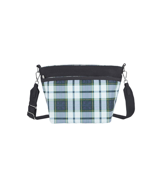 Small Bucket Bag<br>Deep Blue Tartan