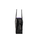 Shine Large 2 Way Tote<br>Black Shine/ Lavender