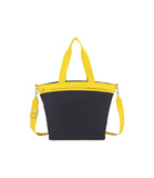 Large Bucket Tote<br>Deep Navy Blue/ Orange