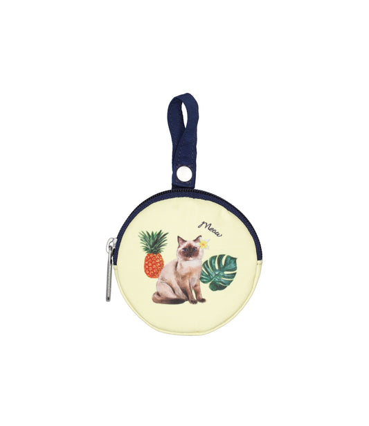 Mini Round Charm<br>Tropical Meow Cat