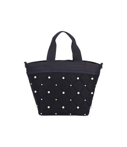 Bucket Tote With Pearls<br>Deep Sea Pearl
