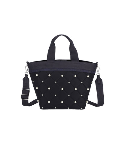 Bucket Tote With Pearls<br>Deep Sea Pearl
