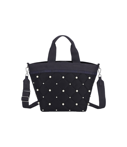 Bucket Tote With Pearls<br>Deep Sea Pearl