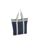 North/South Foldable Tote<br>Dove/ Anchor Blue
