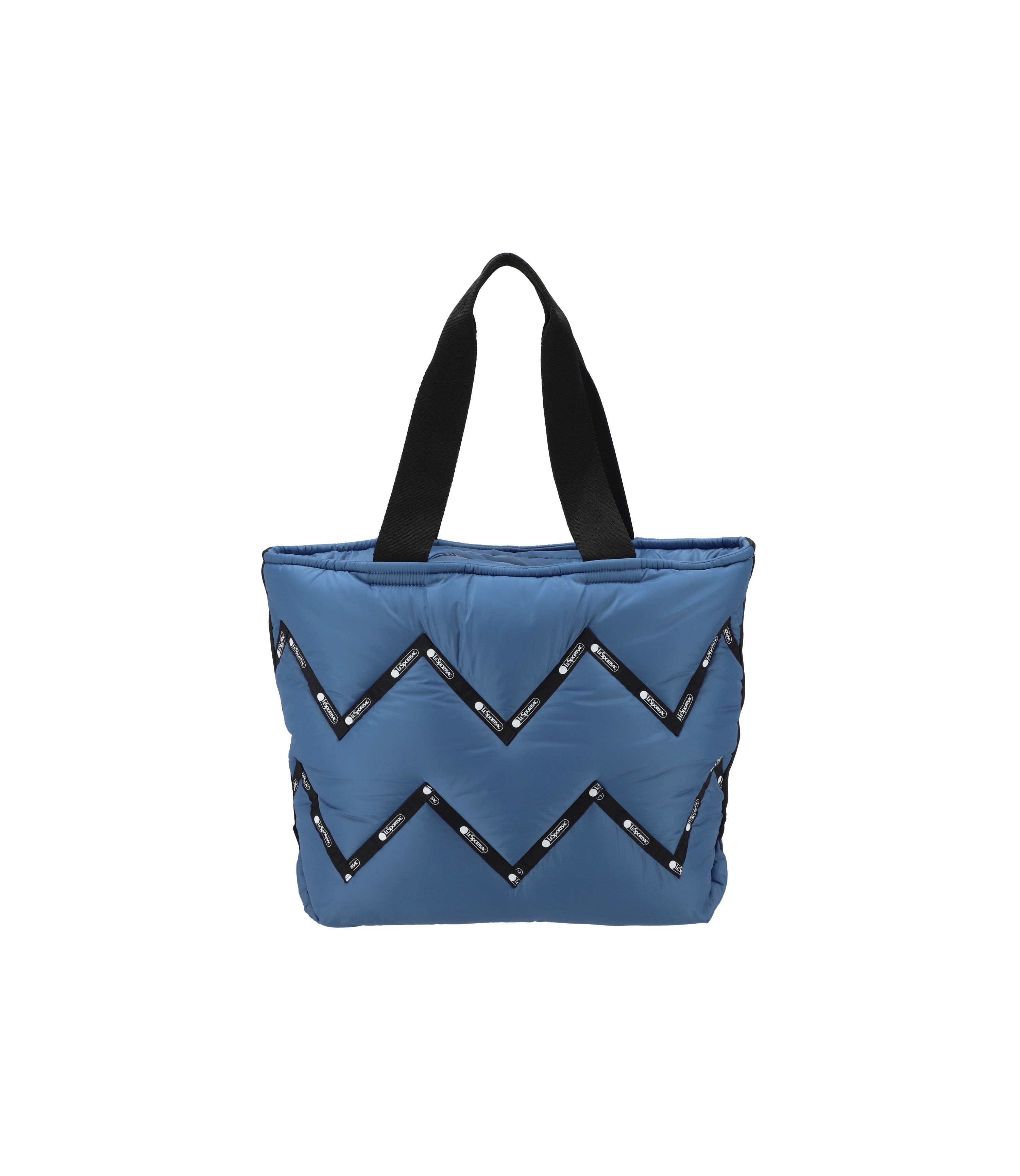 Zig Zag Puffy Tote<br>Zig Zag Blue