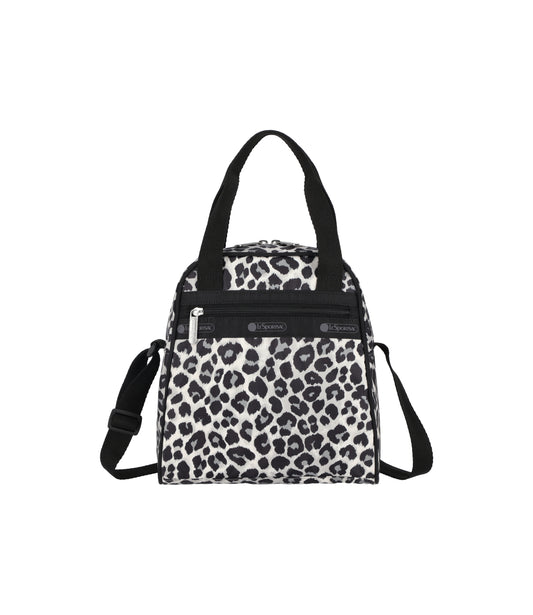 North/South Mini Satchel<br>Neutral Leopard