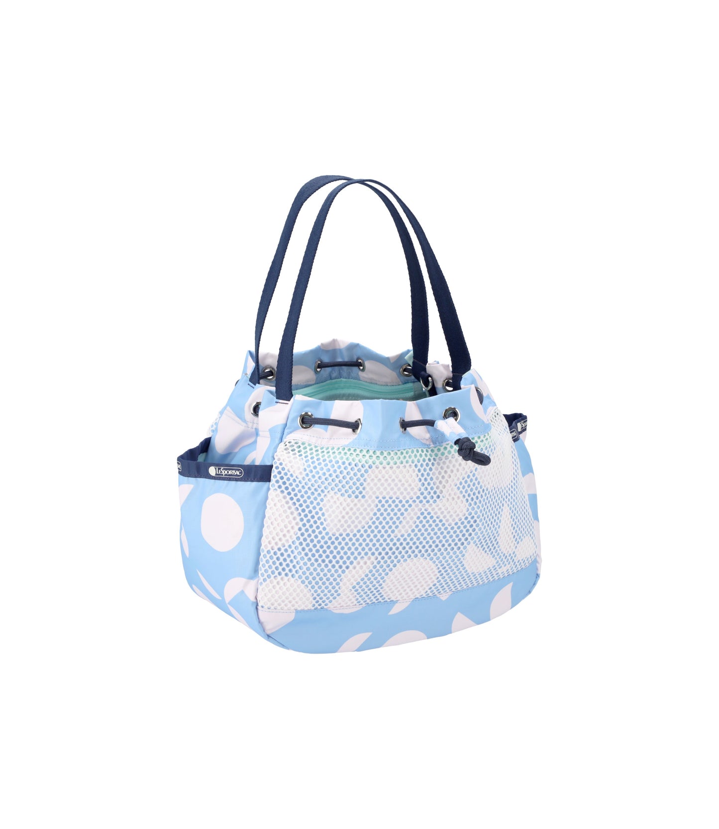 Mesh Bucket Tote <br>Geo Sky Mesh