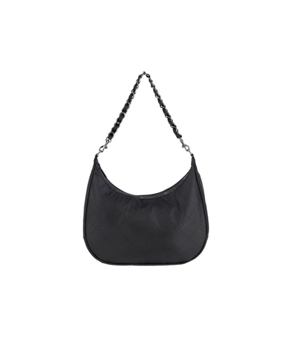 Chain North/South Convertible Hobo<br>Onyx Chain Quilt