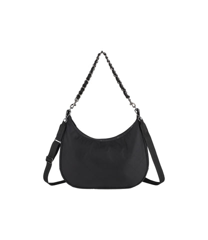 Chain North/South Convertible Hobo<br>Onyx Chain Quilt