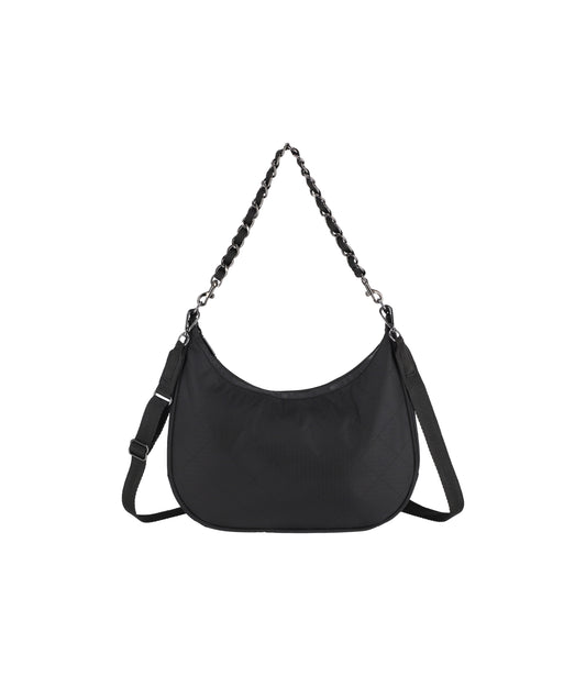 Chain North/South Convertible Hobo<br>Onyx Chain Quilt