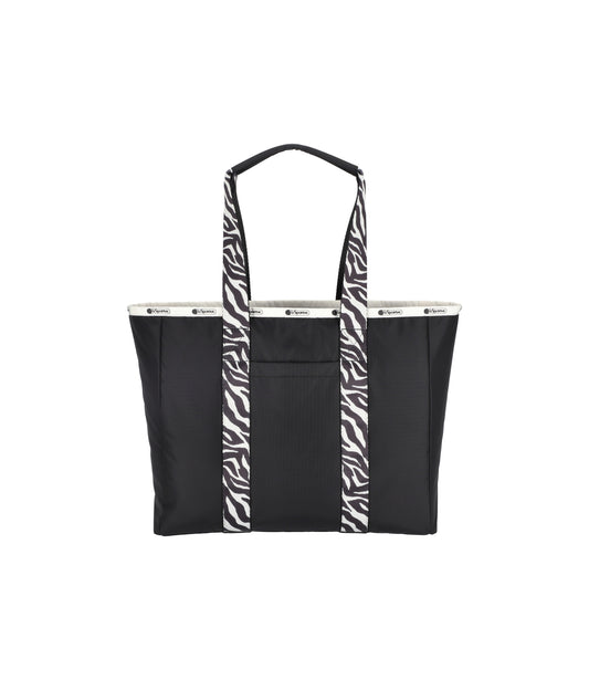 Classic Zip Tote<br>Noir Zebra