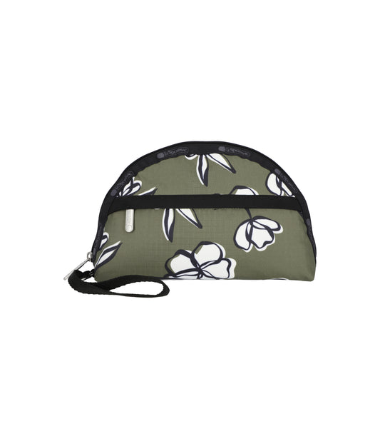 2-Zip Wristlet<br>Olive Floral Silhouette