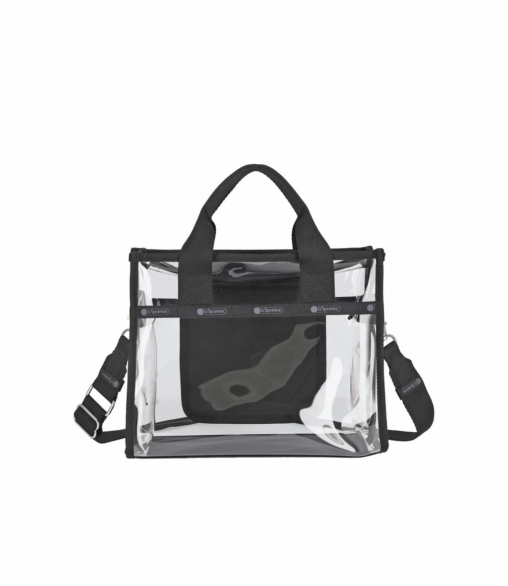 Clear Medium Top Handle Tote<br>Clear Onyx