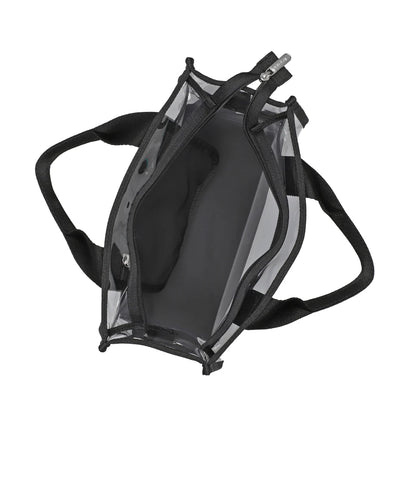 Clear Medium Top Handle Tote<br>Clear Onyx
