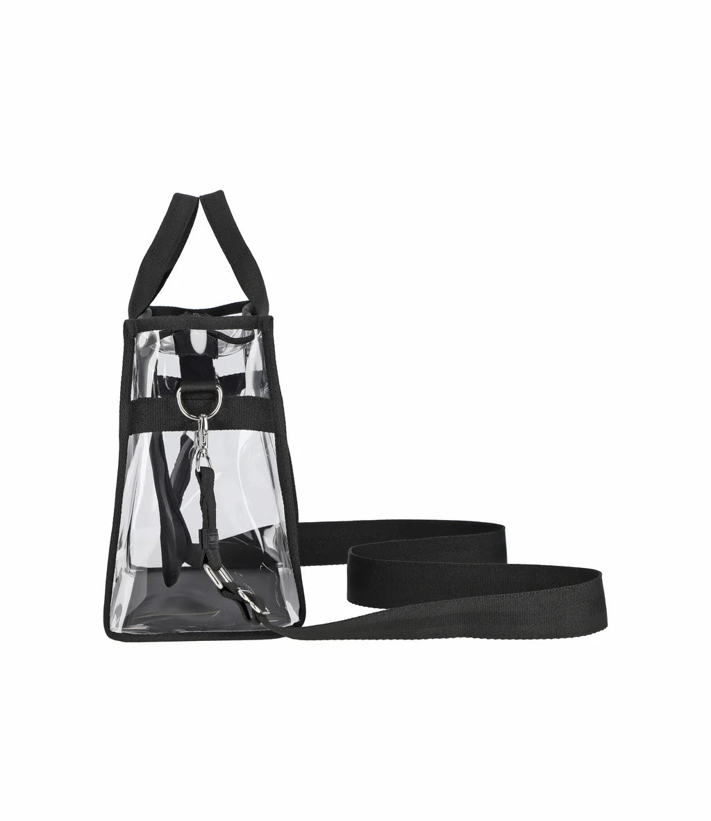 Clear Medium Top Handle Tote<br>Clear Onyx