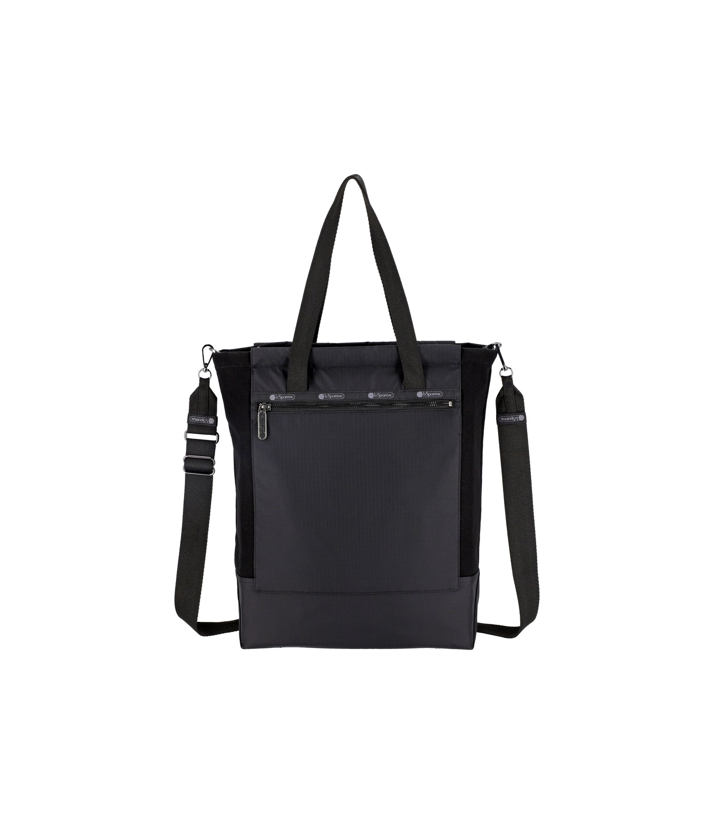 Canvas Convertible North/South Tote<br>Midnight Black Canvas