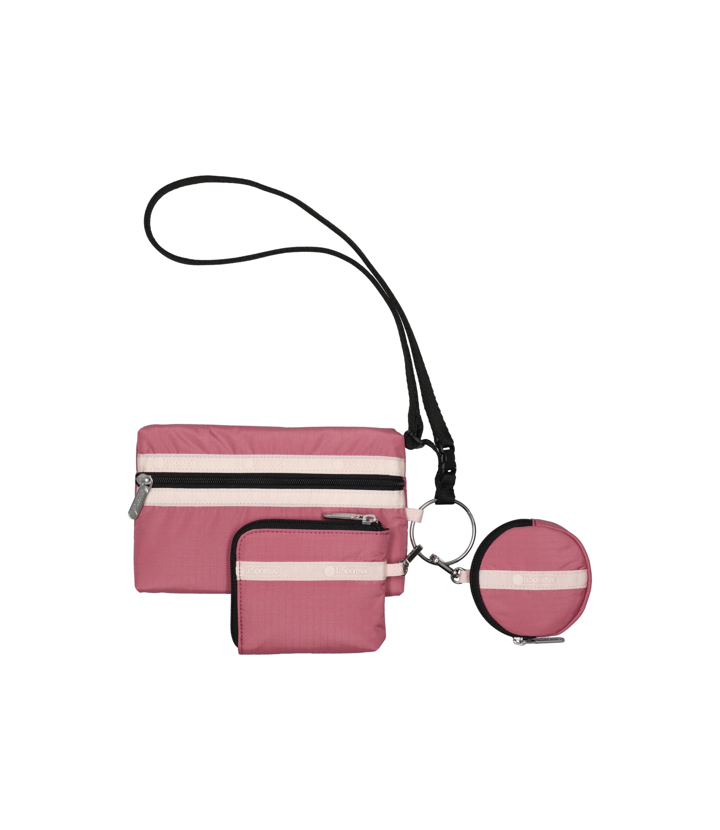 Multi Pouch Wristlet<br>Mauve/Peach Blush/ Black