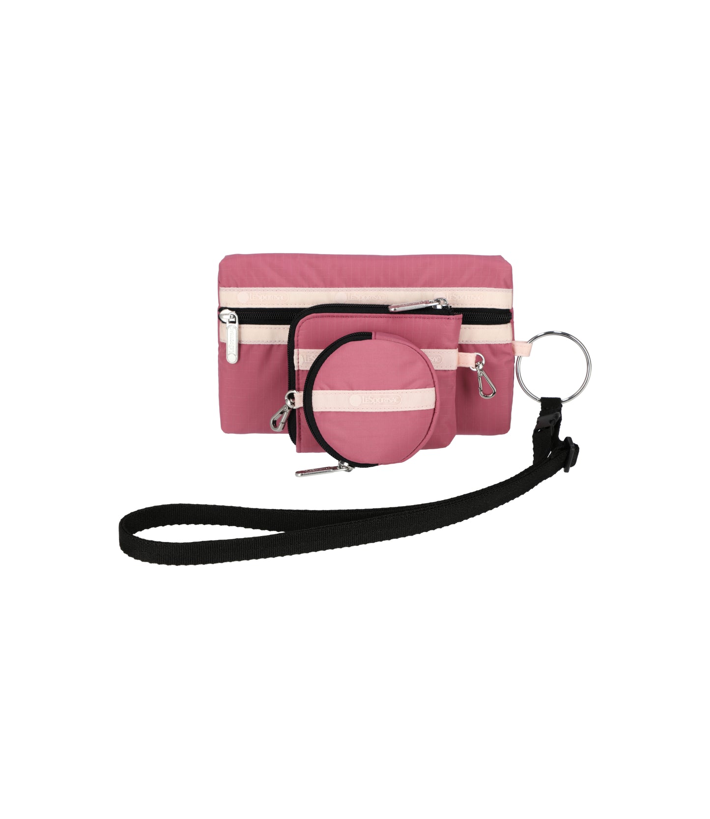 Multi Pouch Wristlet<br>Mauve/Peach Blush/ Black