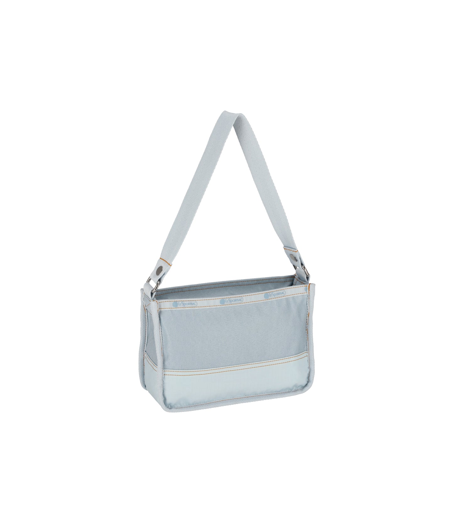 Small Zip Shoulder Bag<br>Light Denim Wash