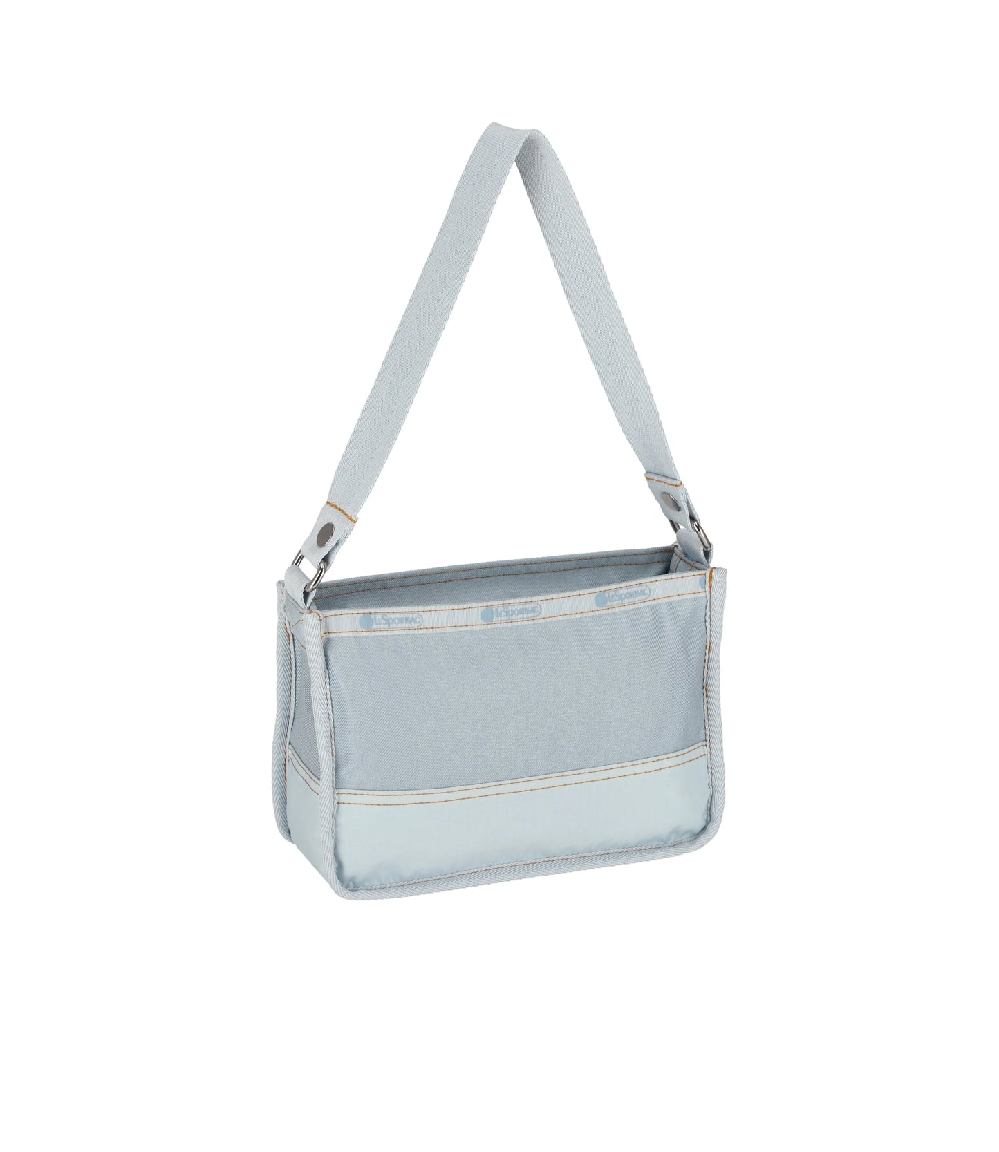 Small Zip Shoulder Bag<br>Light Denim Wash