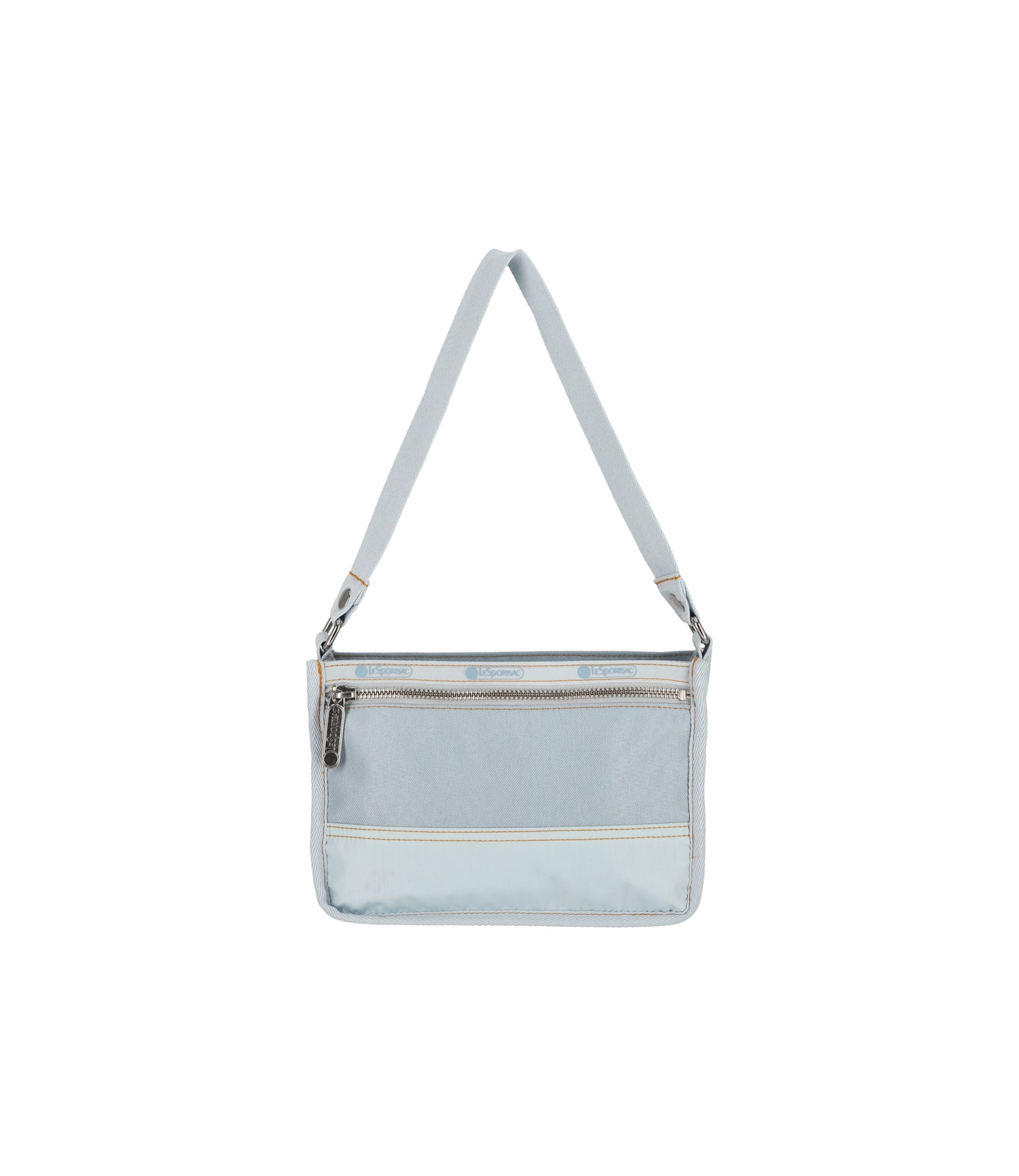 Small Zip Shoulder Bag<br>Light Denim Wash