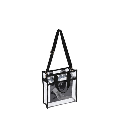 Clear Small North/South Tote<br>Clear/ Black