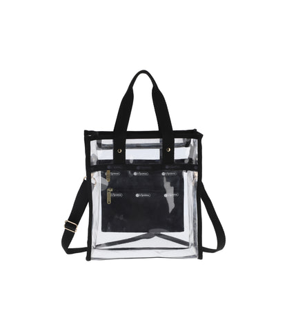 Clear Small North/South Tote<br>Clear/ Black