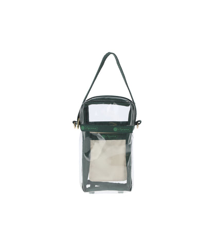 Clear Mini Phone Crossbody<br>Clear/ Green