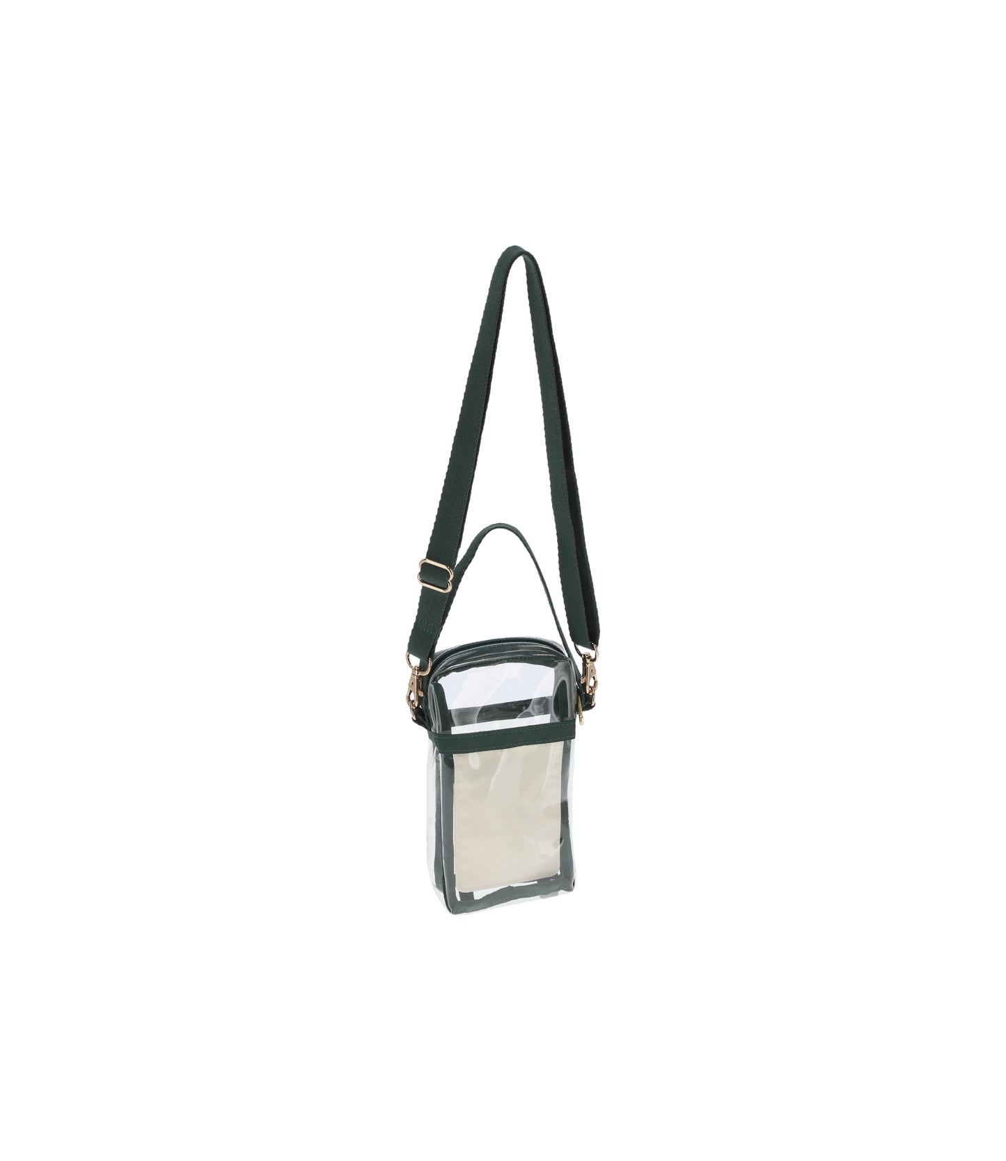 Clear Mini Phone Crossbody<br>Clear/ Green