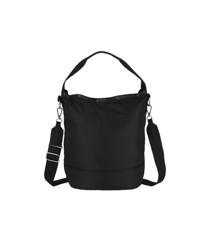 Convertible Bucket Bag<br>Recycled Black